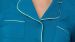 Pyjama Dames Woody Uni Knoopjes - Groenblauw