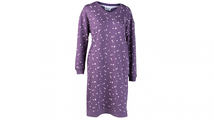 Dit warme slaapkleed Sterre van Sleepy by Eskimo is helemaal uniek! Sleepy ontwierp samen met het Belgische modemerk Eskimo een collectie nachtmode die alleen bij Sleepworld verkrijgbaar is. De trendy kleur en leuke print maken het slaapkleedje een must h