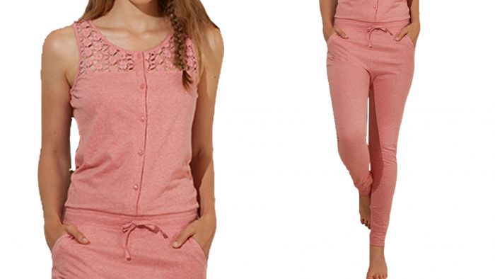 Eskimo pyjama Livia perzik detail