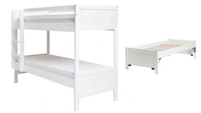 Stapelbed Duet Ladder Links met Onderschuifbed