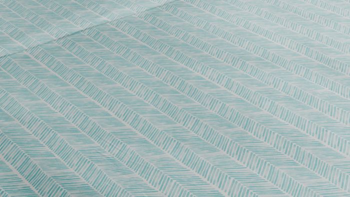 Fish Bone Flanel Blue Nomade Dekbedovertrek Detail