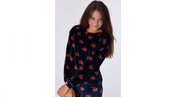 Woody Meisjes Sweater en Broek Donderblauw