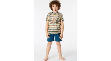 Woody jongens en heren pyjama Multicolor Gestreept