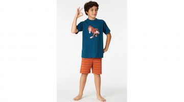 Woody Jongens Pyjama Vintage Blauw Aap