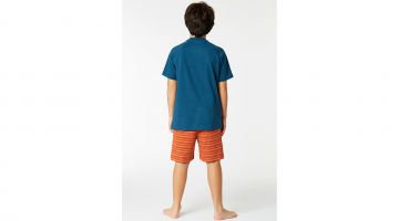 Woody Jongens Pyjama Vintage Blauw Aap