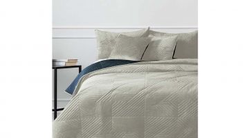 Bedsprei dubbelzijdig Pascali Cream-Navy 220 x 240