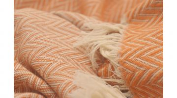 Franje Plaid Boras Oranje 130 x 180
