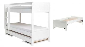 Stapelbed Duet Ladder Links met Onderschuifbed