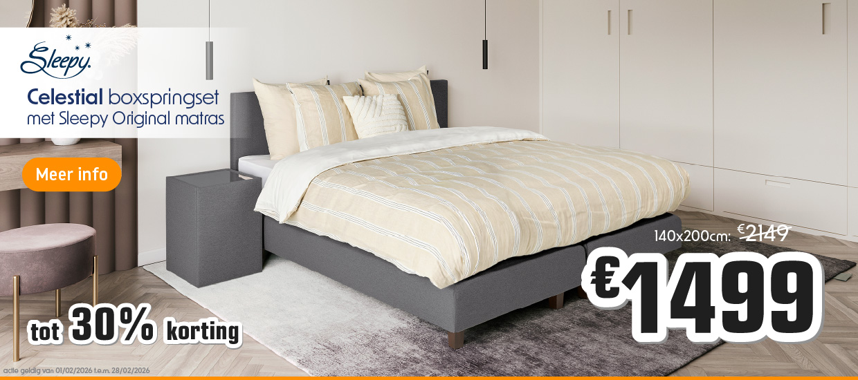 Boxspringset Sleepy Celestial Vlak - Sleepy Original Matras