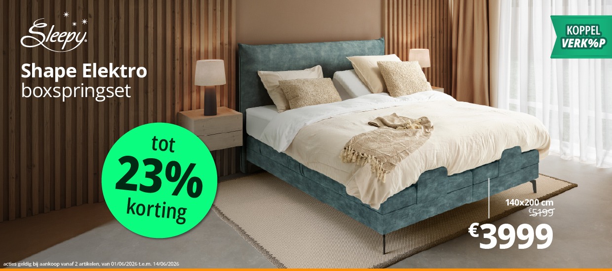 Boxspringset Sleepy Shape Pillow Elektro