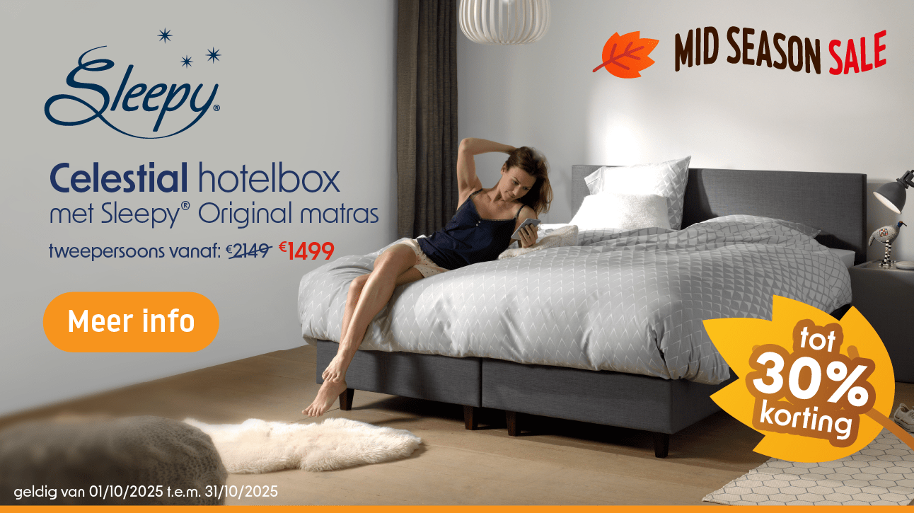 Boxspringset Sleepy Celestial Vlak - Sleepy Original Matras